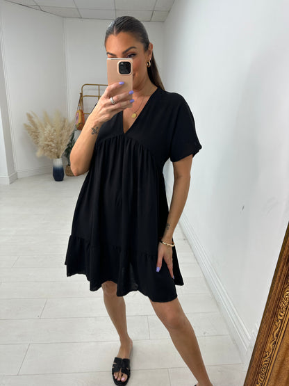 Amyra Floaty Tiered Smock Dress