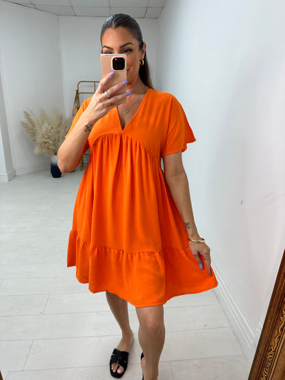 Amyra Floaty Tiered Smock Dress