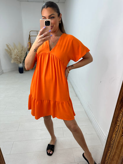 Amyra Floaty Tiered Smock Dress