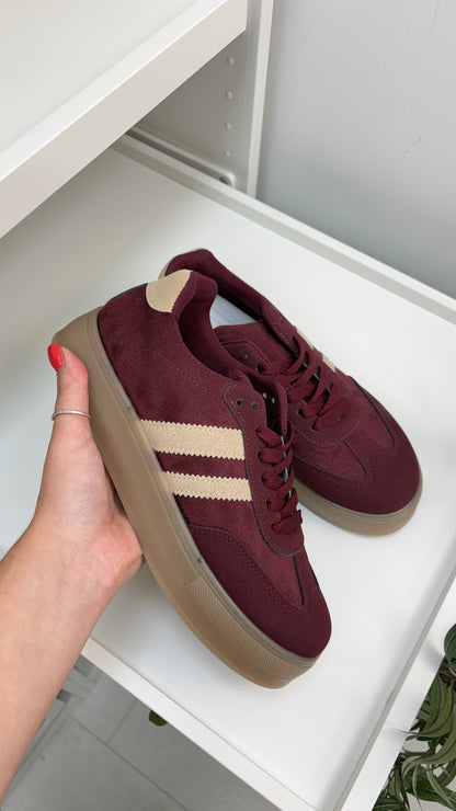 Allie Faux Suede Platform Trainers