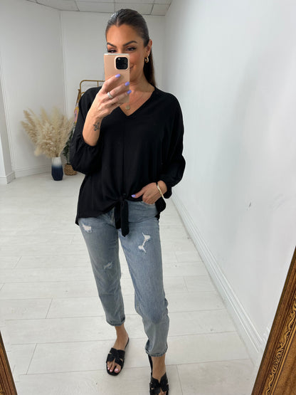 Lynne Knot Front Plain Top