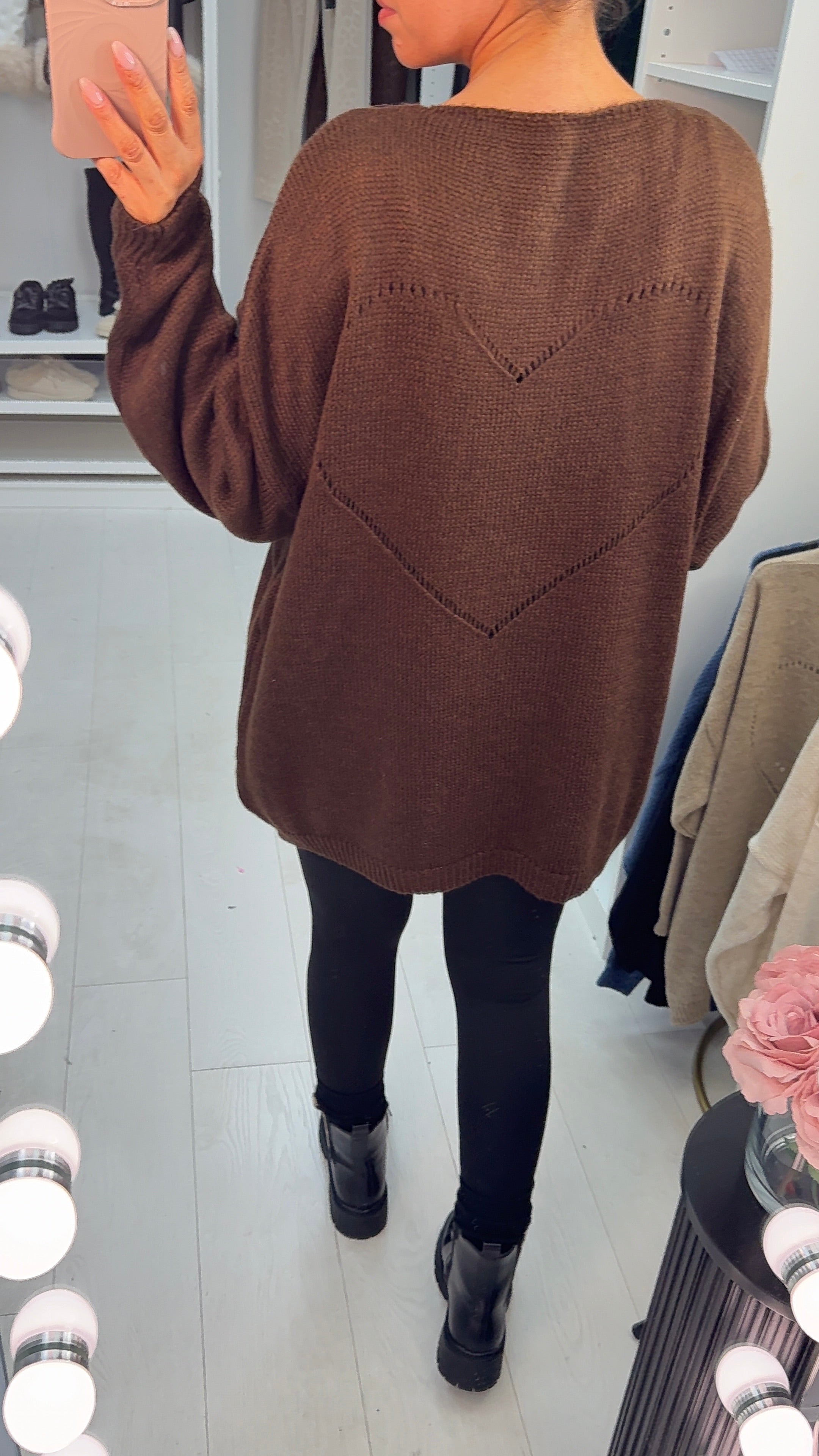 Jessica Heart Back Oversized Jumper