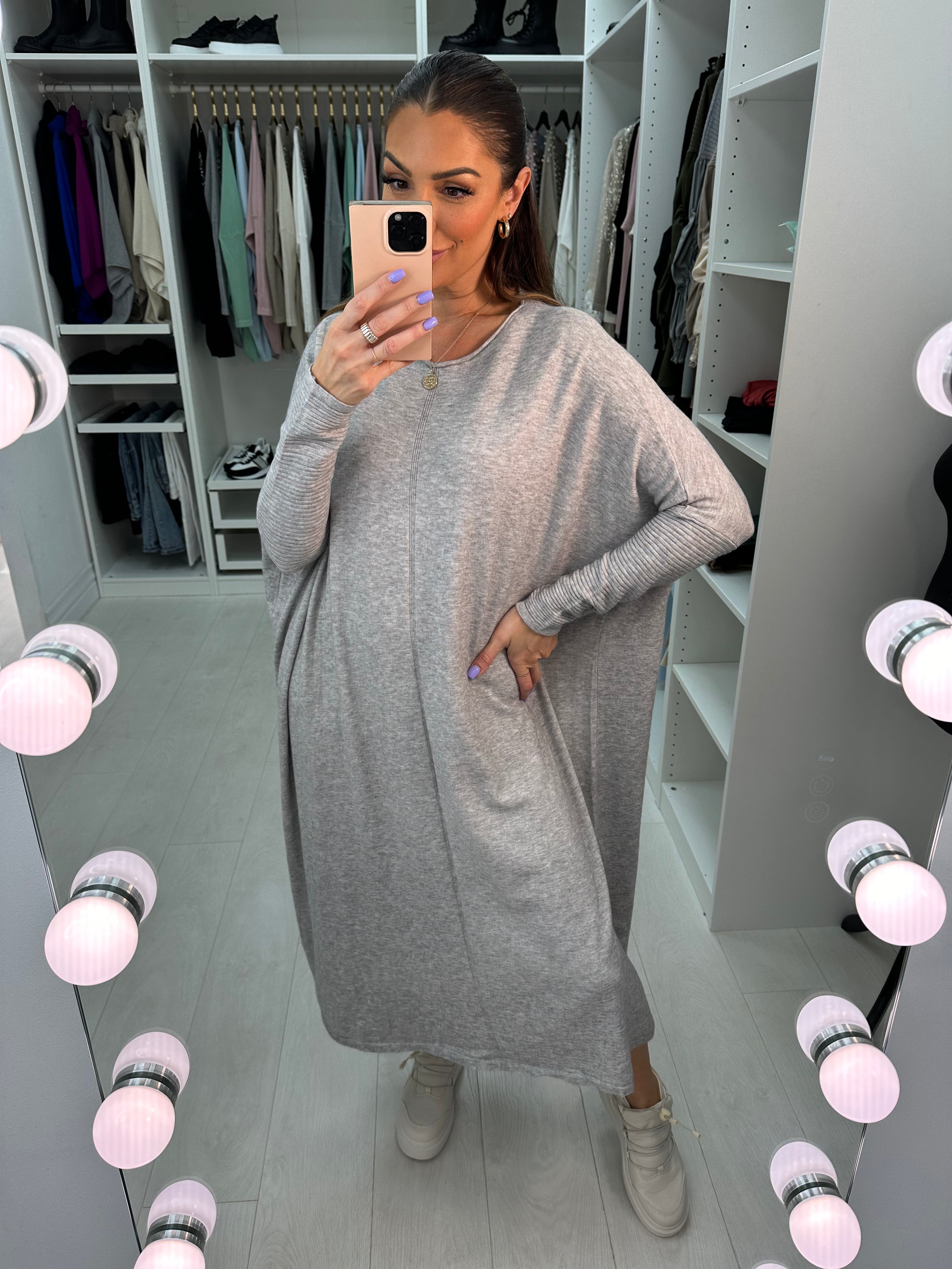 Alina Plain Maxi Knit Dress