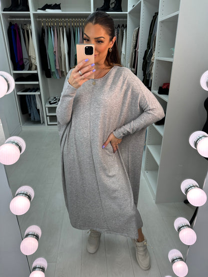 Alina Plain Maxi Knit Dress