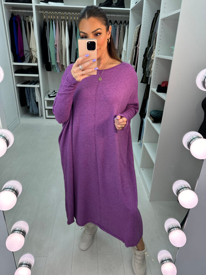 Alina Plain Maxi Knit Dress