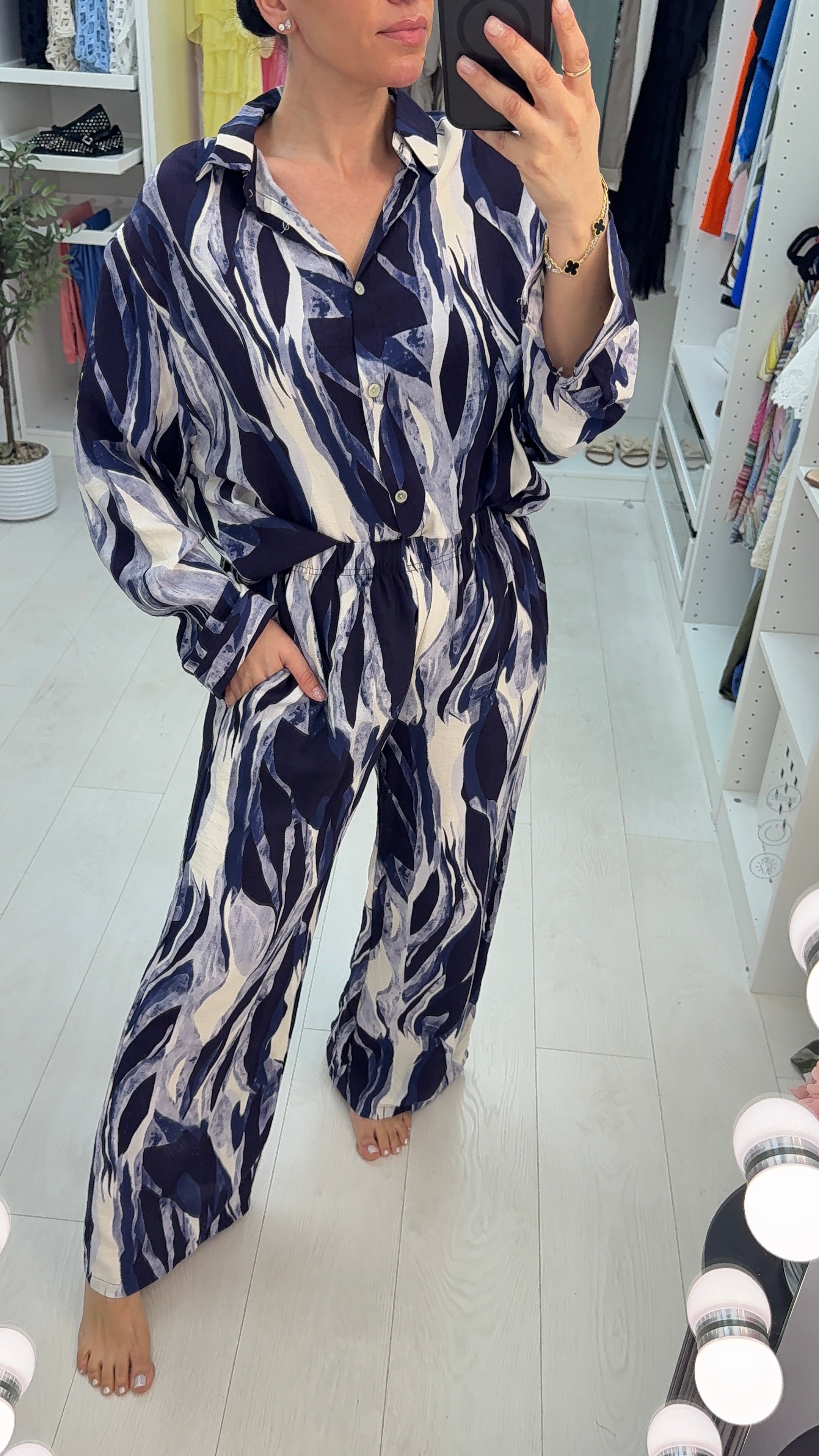 Dione Abstract Print Loose Fit Co-Ord Set