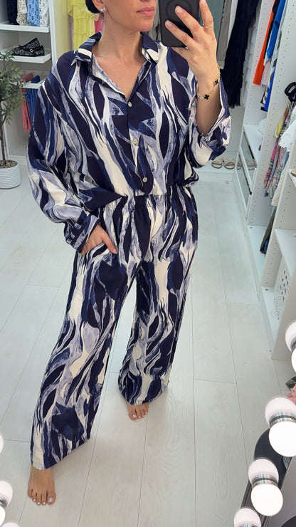 Dione Abstract Print Loose Fit Co-Ord Set