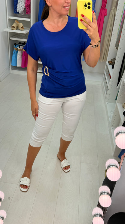 Nadia Plain Buckle Detail Magic Top