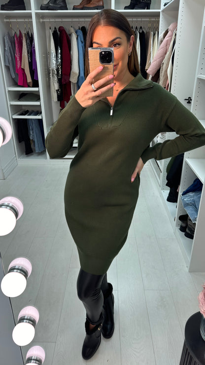 Marivella Zip Front Longline Knit Jumper