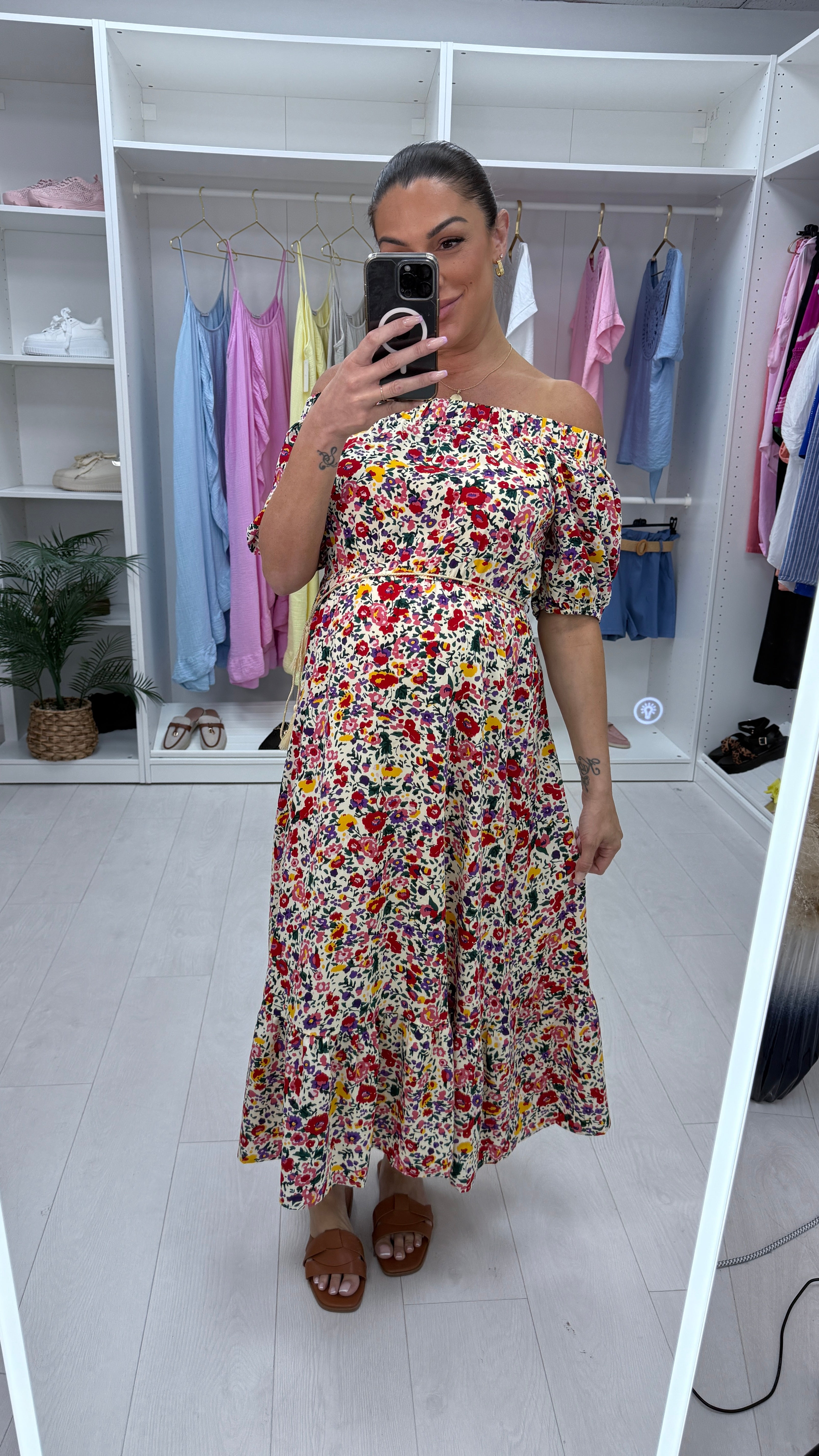Vanilla Bardot Floral Print Dress
