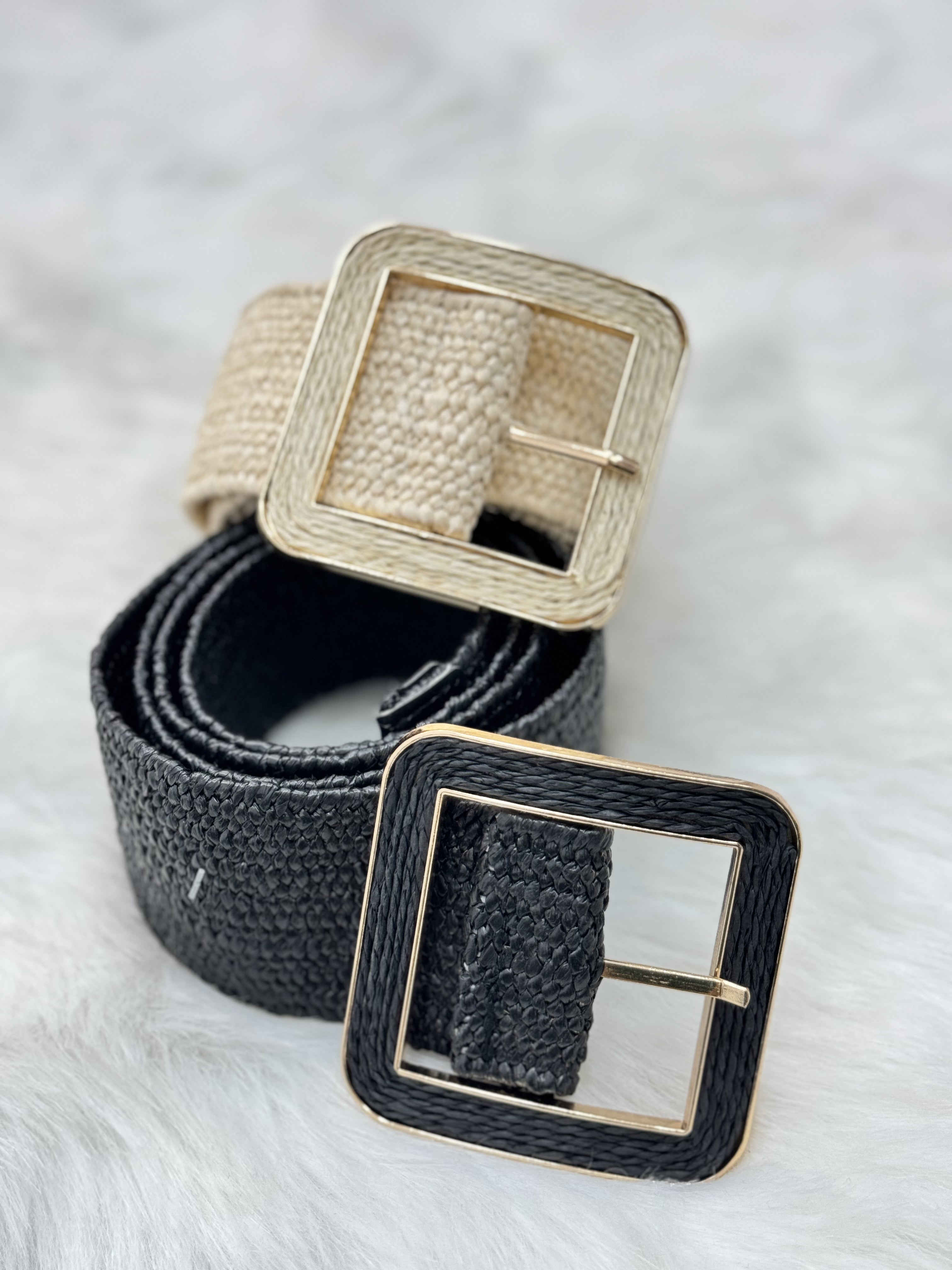 Drucilla Straw Woven Belt