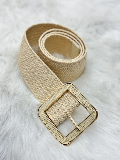 Drucilla Straw Woven Belt