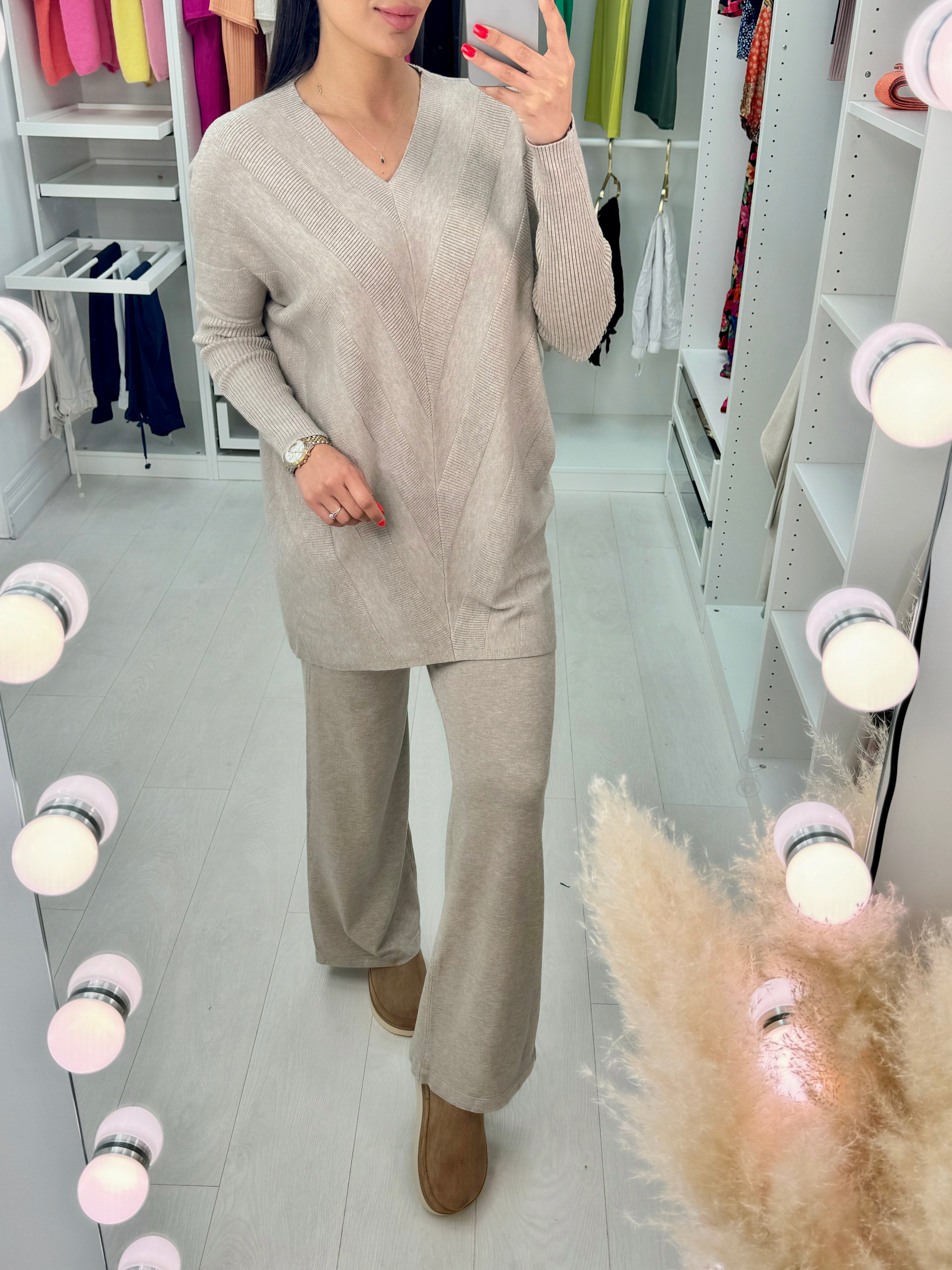 Karine Asymmetric Detail Loungewear Set