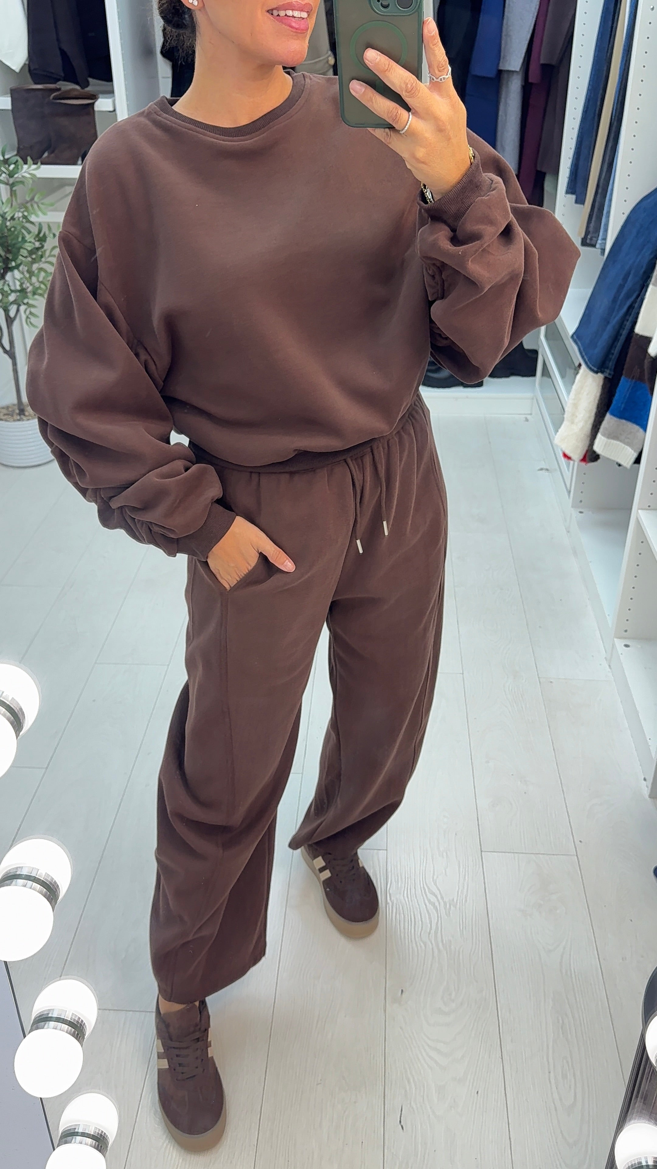 Omara Plain Wide Leg Loungewear Set