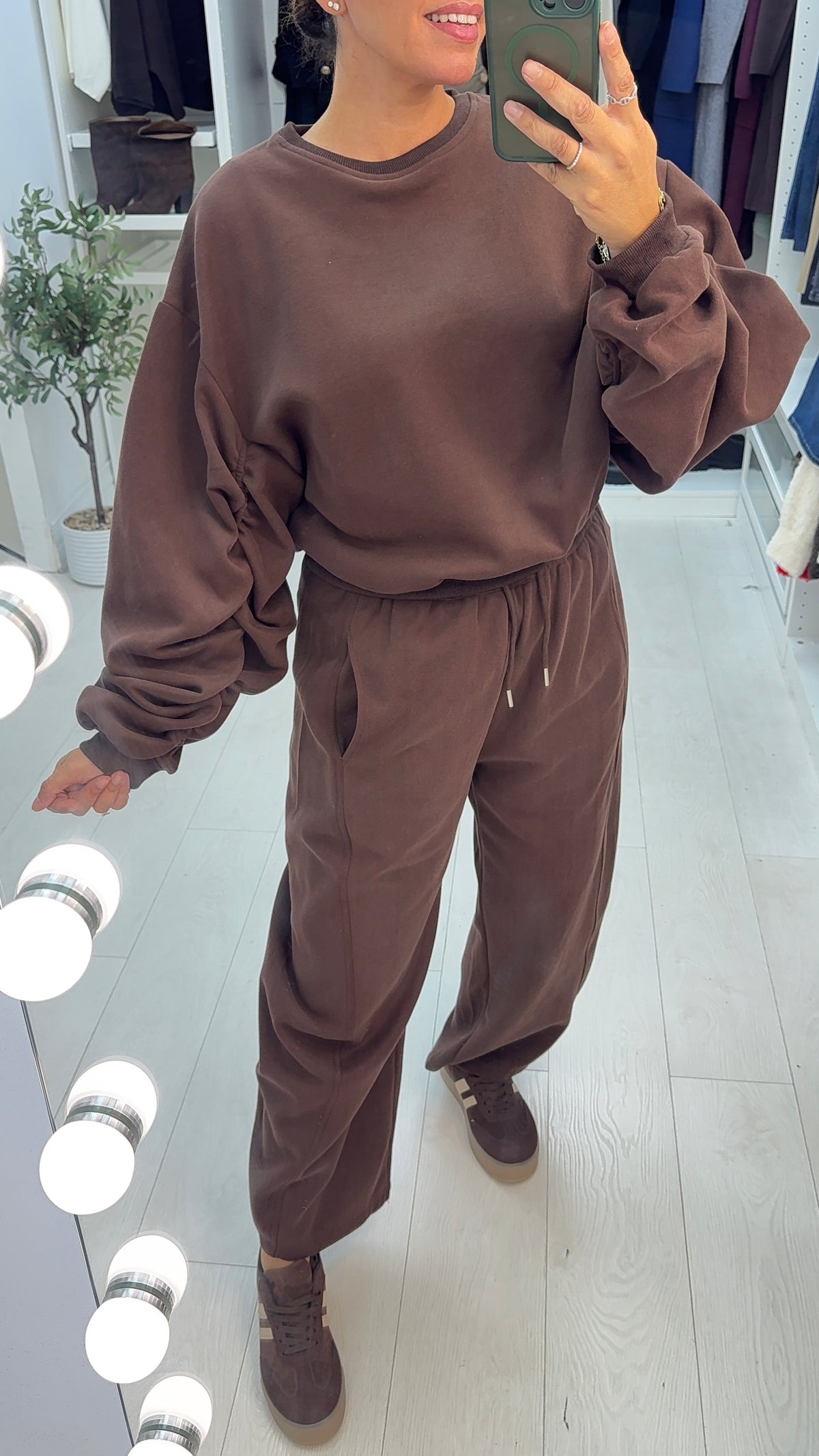 Omara Plain Wide Leg Loungewear Set