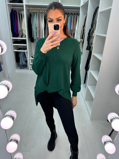 Lilah Knot Front Cable Knit Jumper