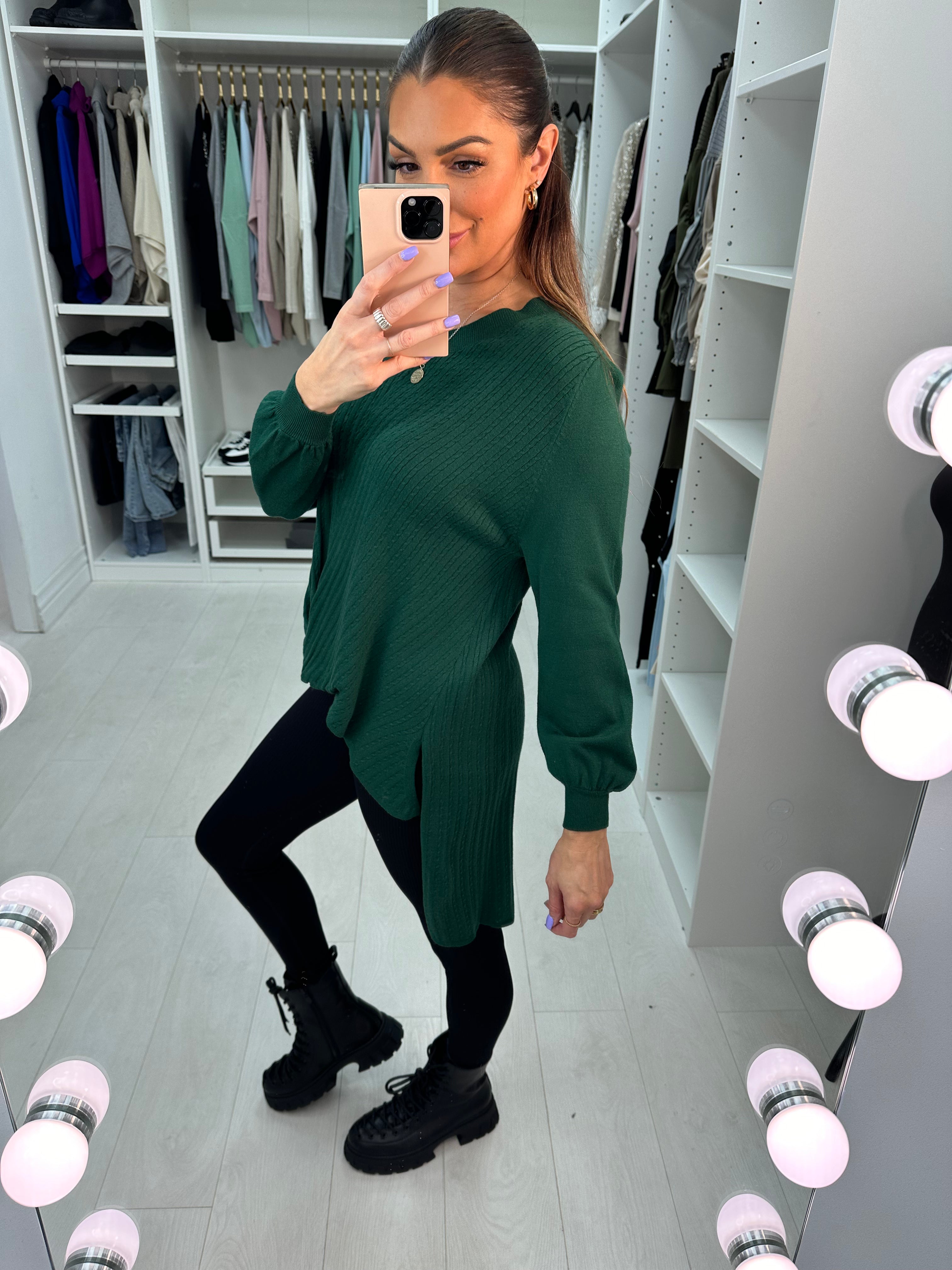 Lilah Knot Front Cable Knit Jumper