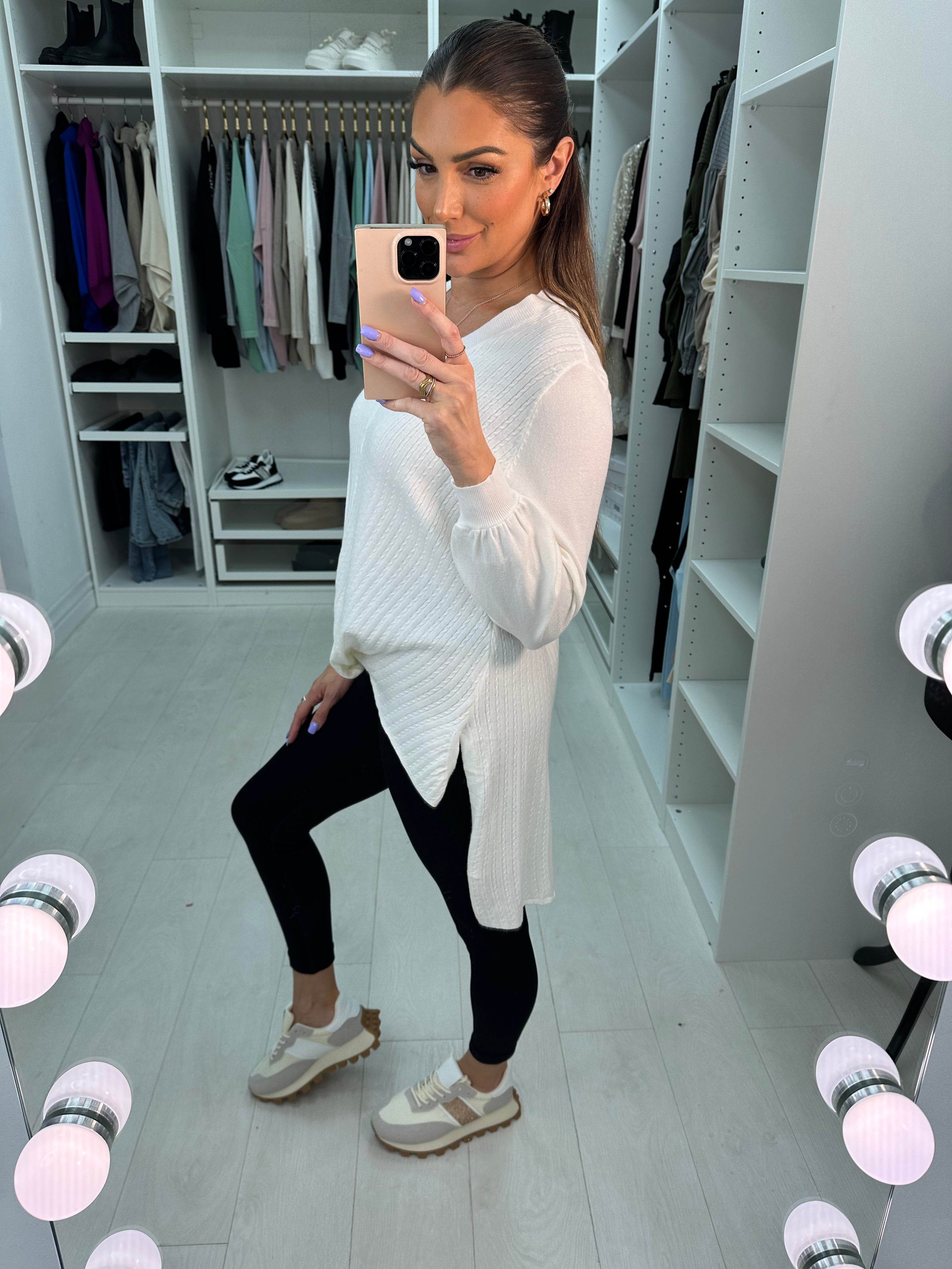 Lilah Knot Front Cable Knit Jumper