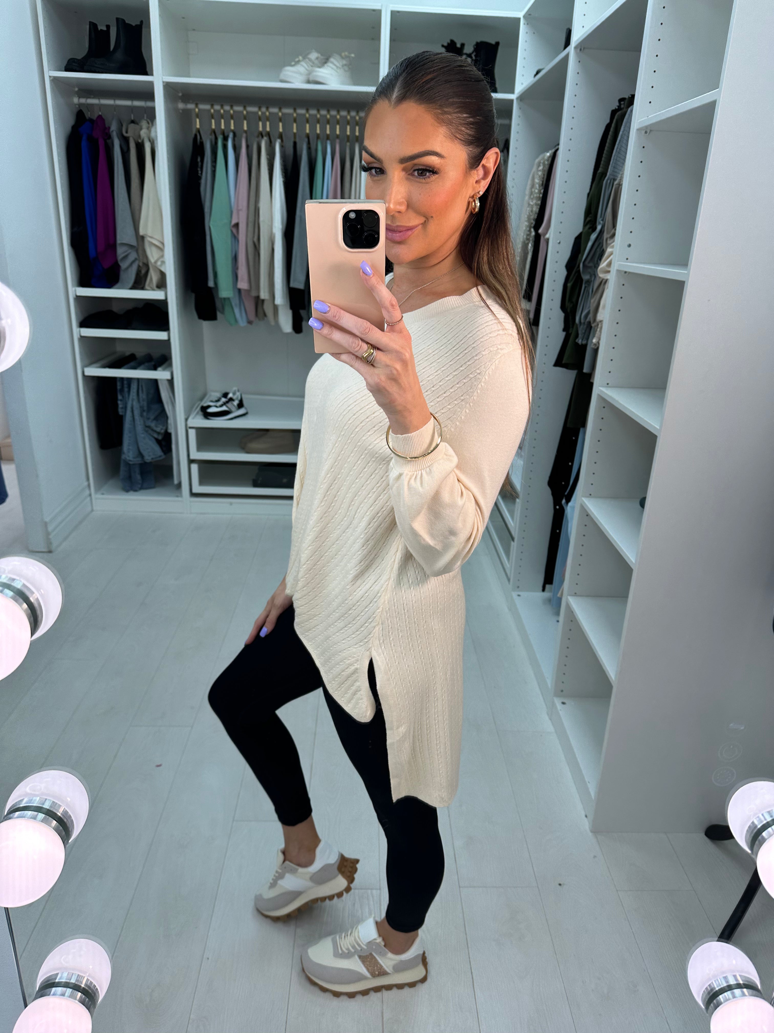 Lilah Knot Front Cable Knit Jumper