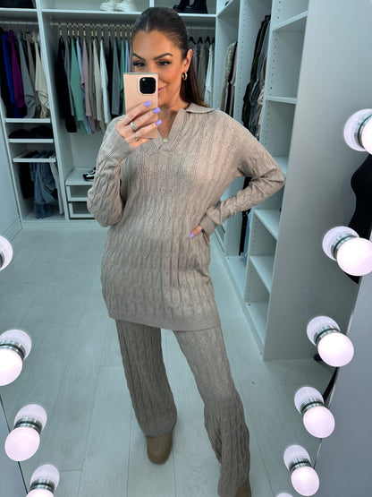 Mirabelle Cable Knit Loungewear Set