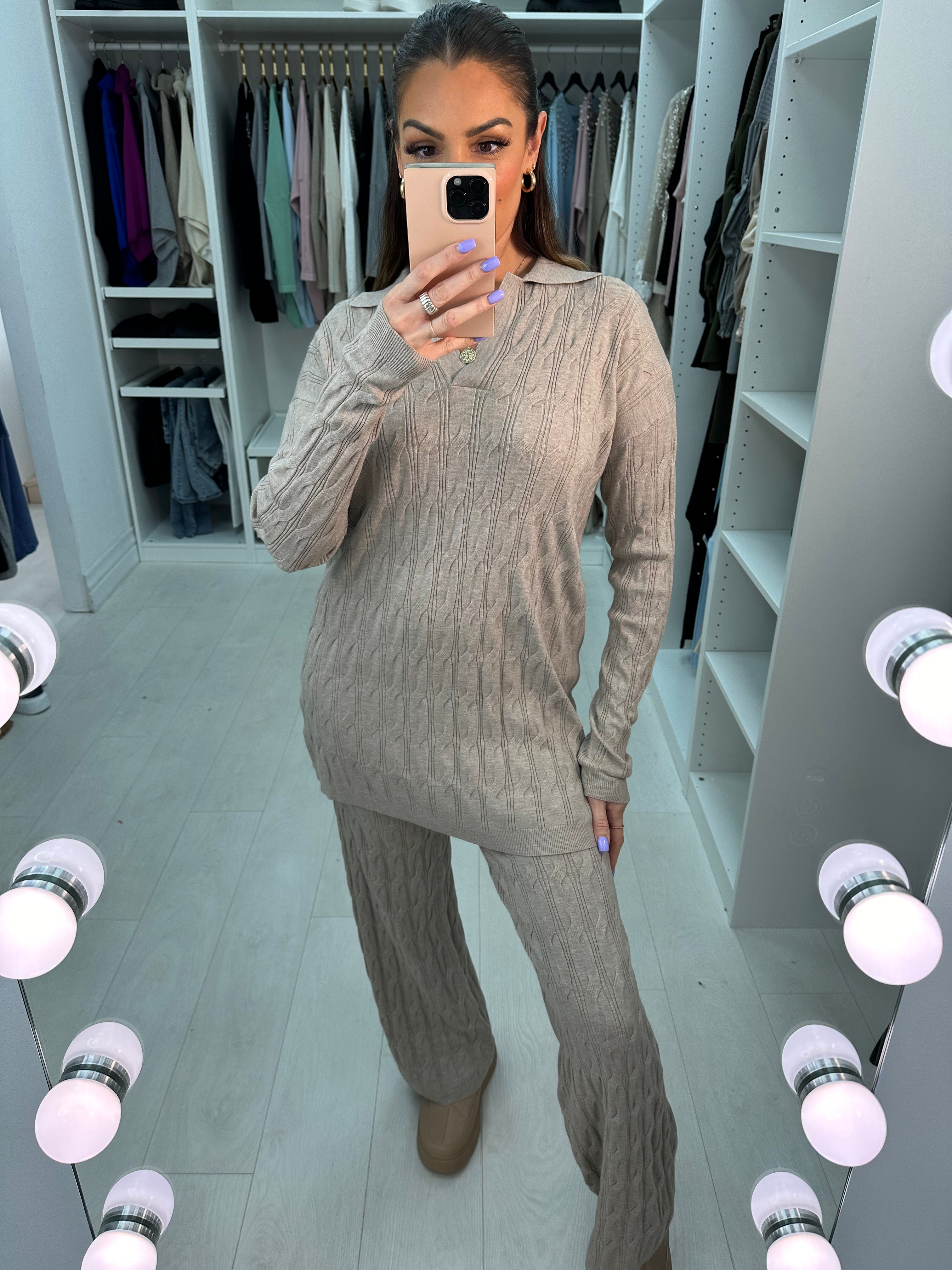 Mirabelle Cable Knit Loungewear Set