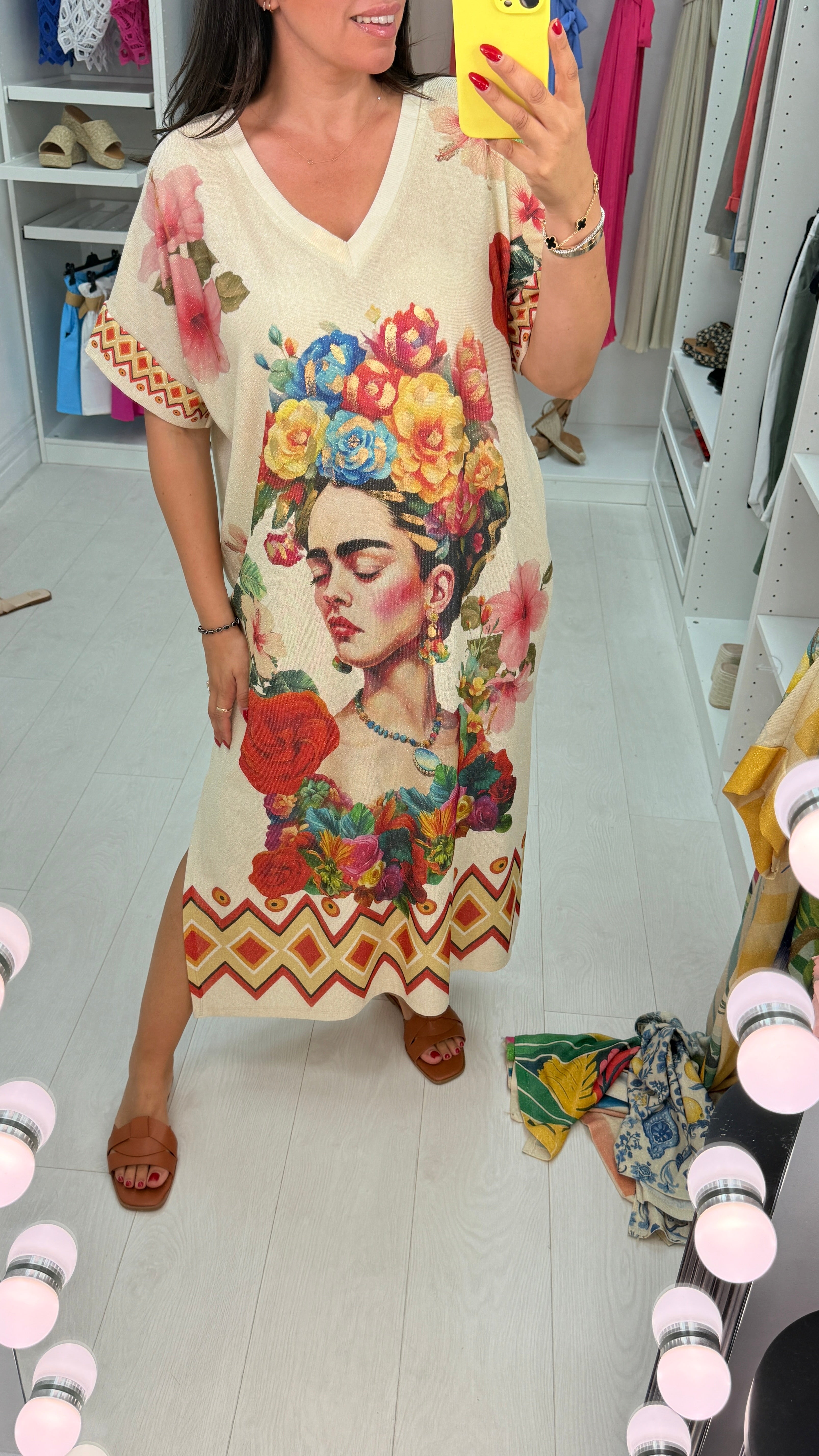 Krysta Floral Print Loose Fit Dress