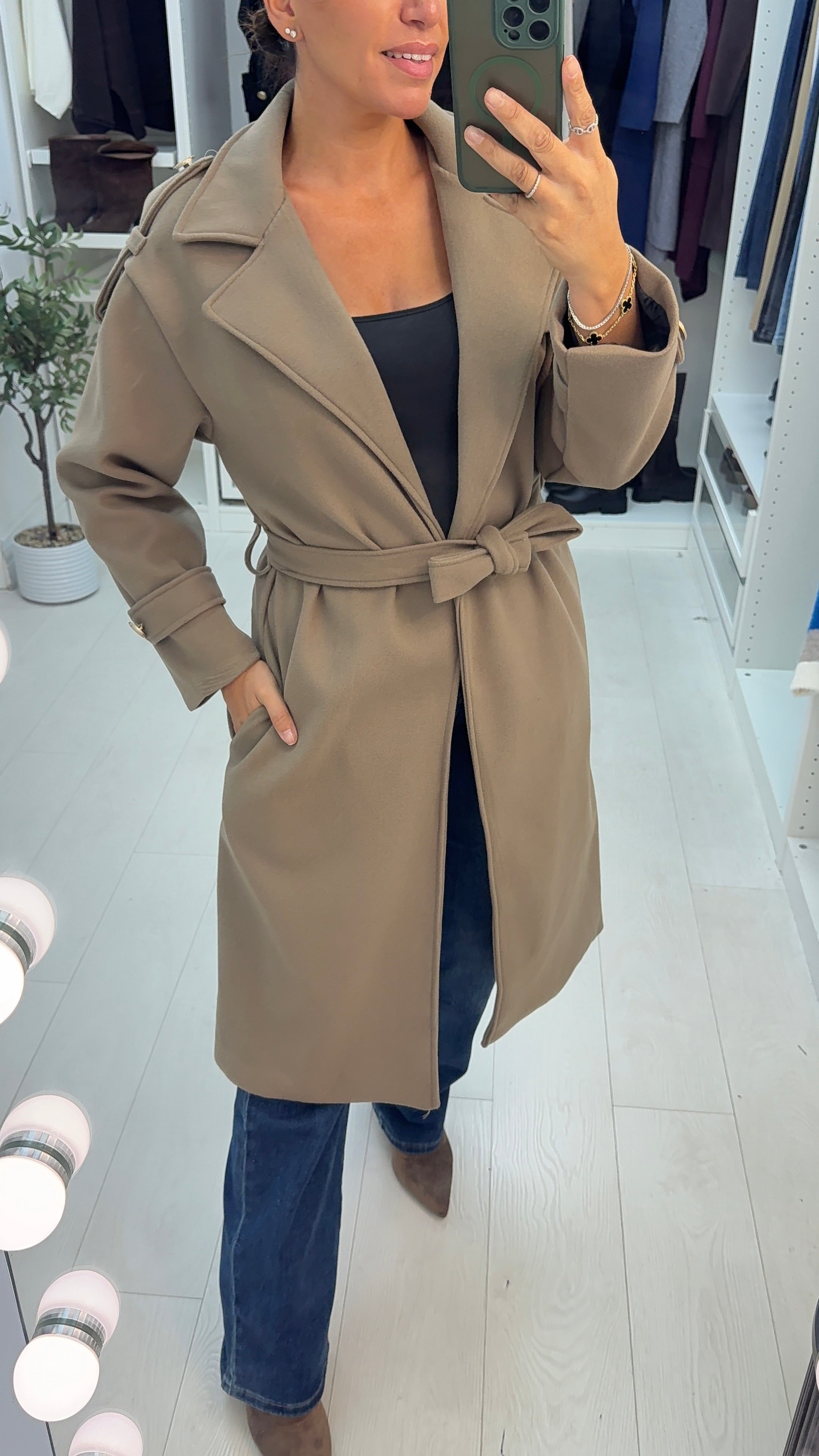 Izzie Belted Longline Coat