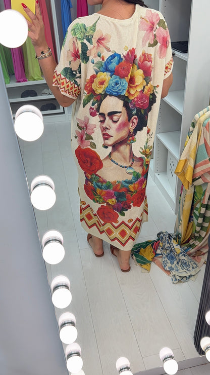 Krysta Floral Print Loose Fit Dress