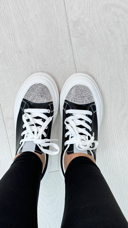 Sage Diamante Detail Platform Trainers