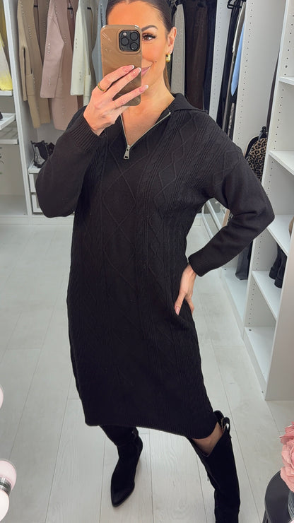Merlo Zip Front Knitted Dress