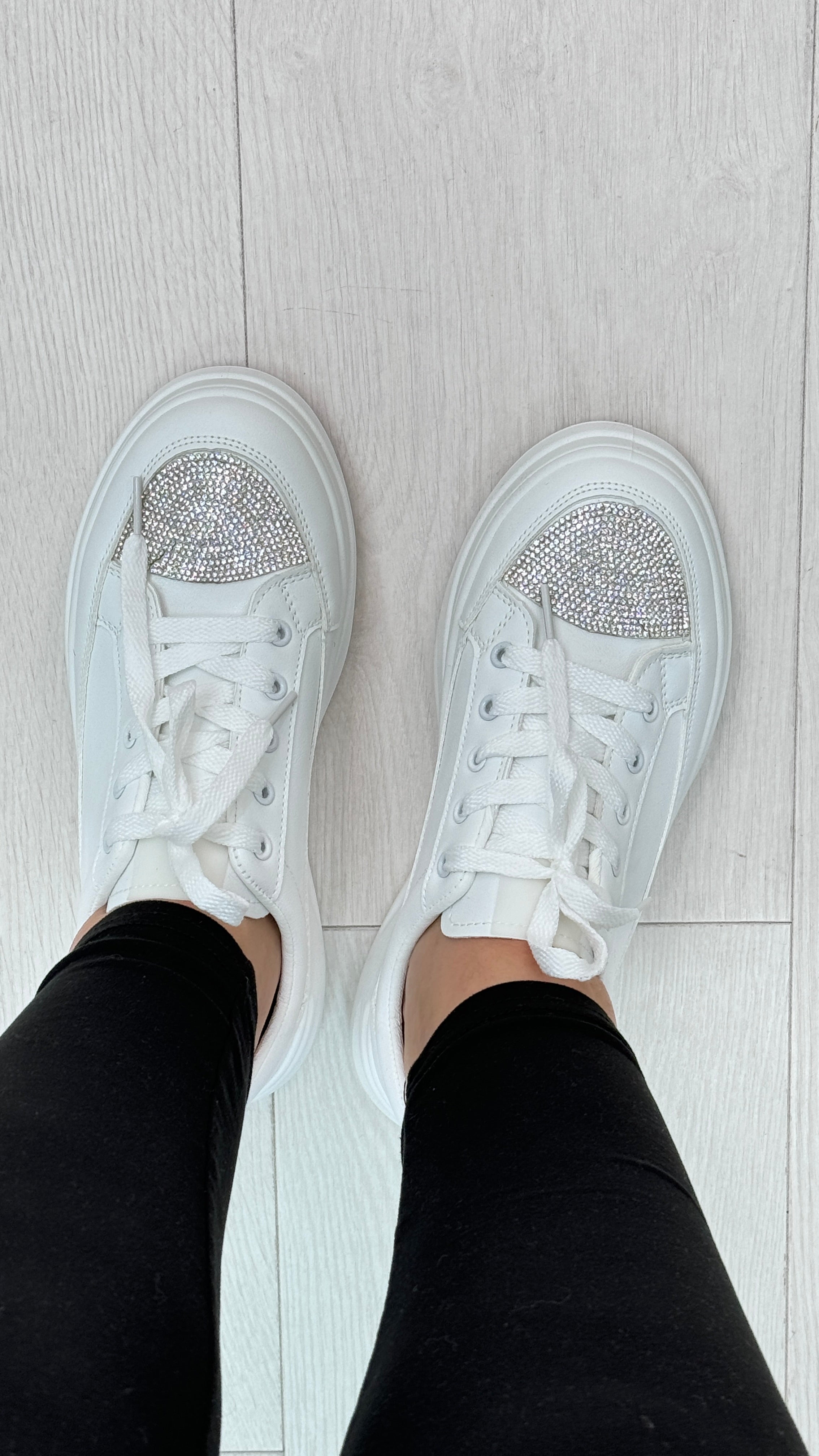 Sage Diamante Detail Platform Trainers