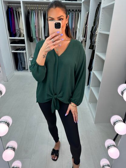 Lynne Knot Front Plain Top