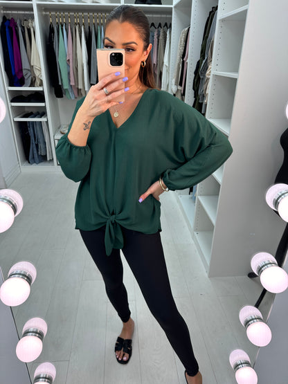 Lynne Knot Front Plain Top