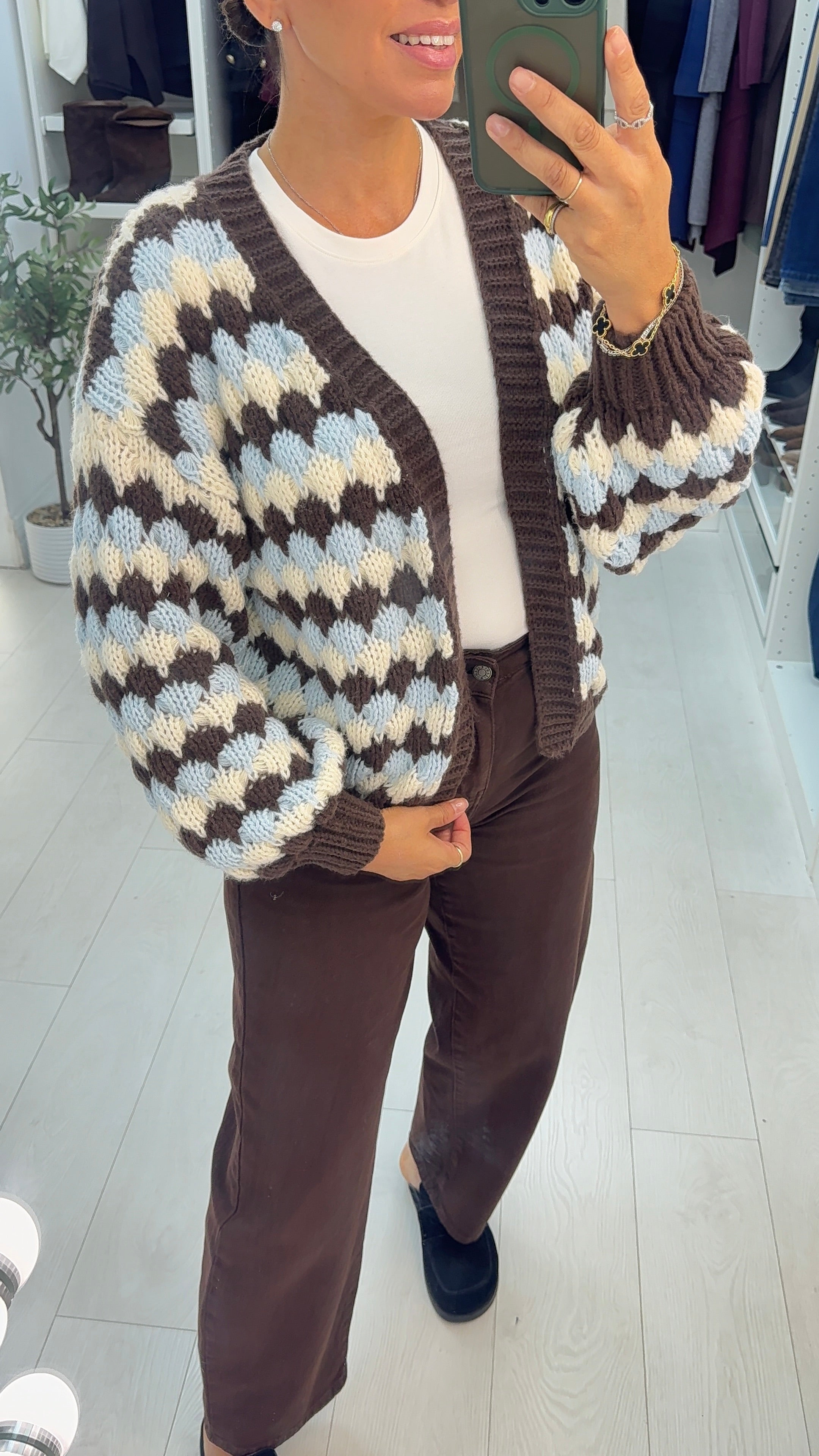 Ember Striped Chunky Knit Cardigan