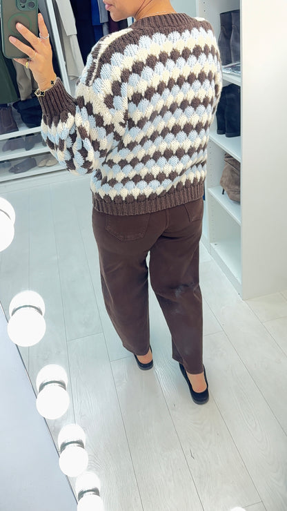 Ember Striped Chunky Knit Cardigan