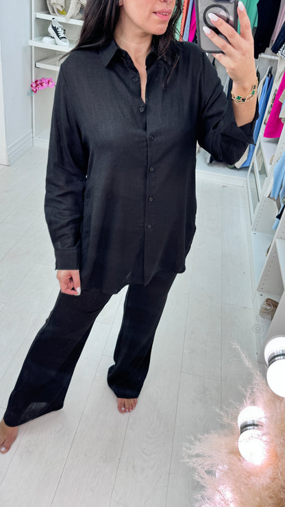 Maya Linen Look Shirt & Trouser Set