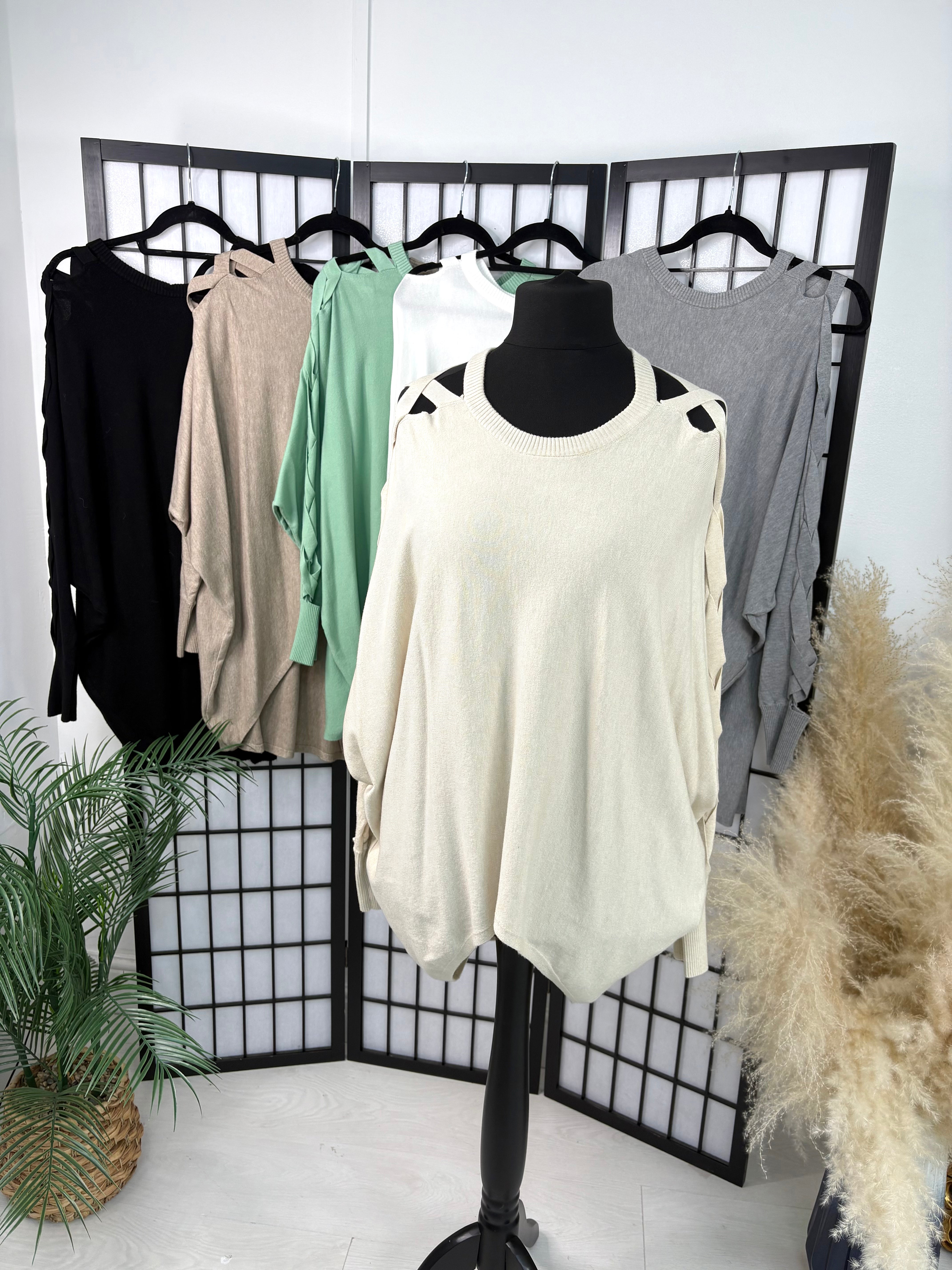 Aaliyah Braided Sleeve Jumper