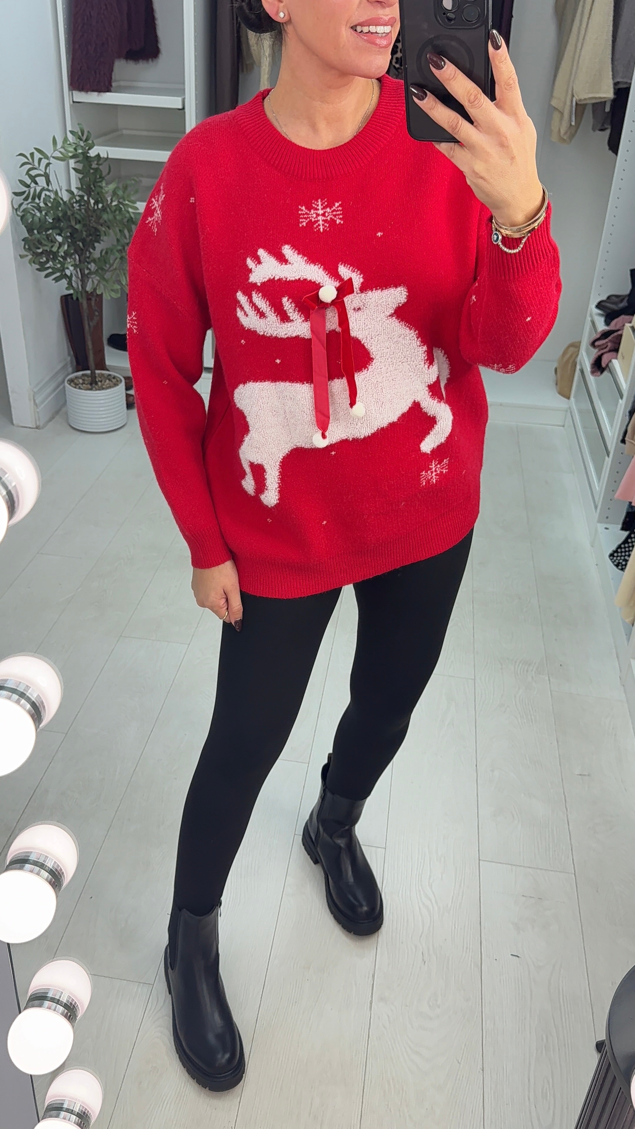 Fiorella Super Soft Christmas Reindeer Jumper