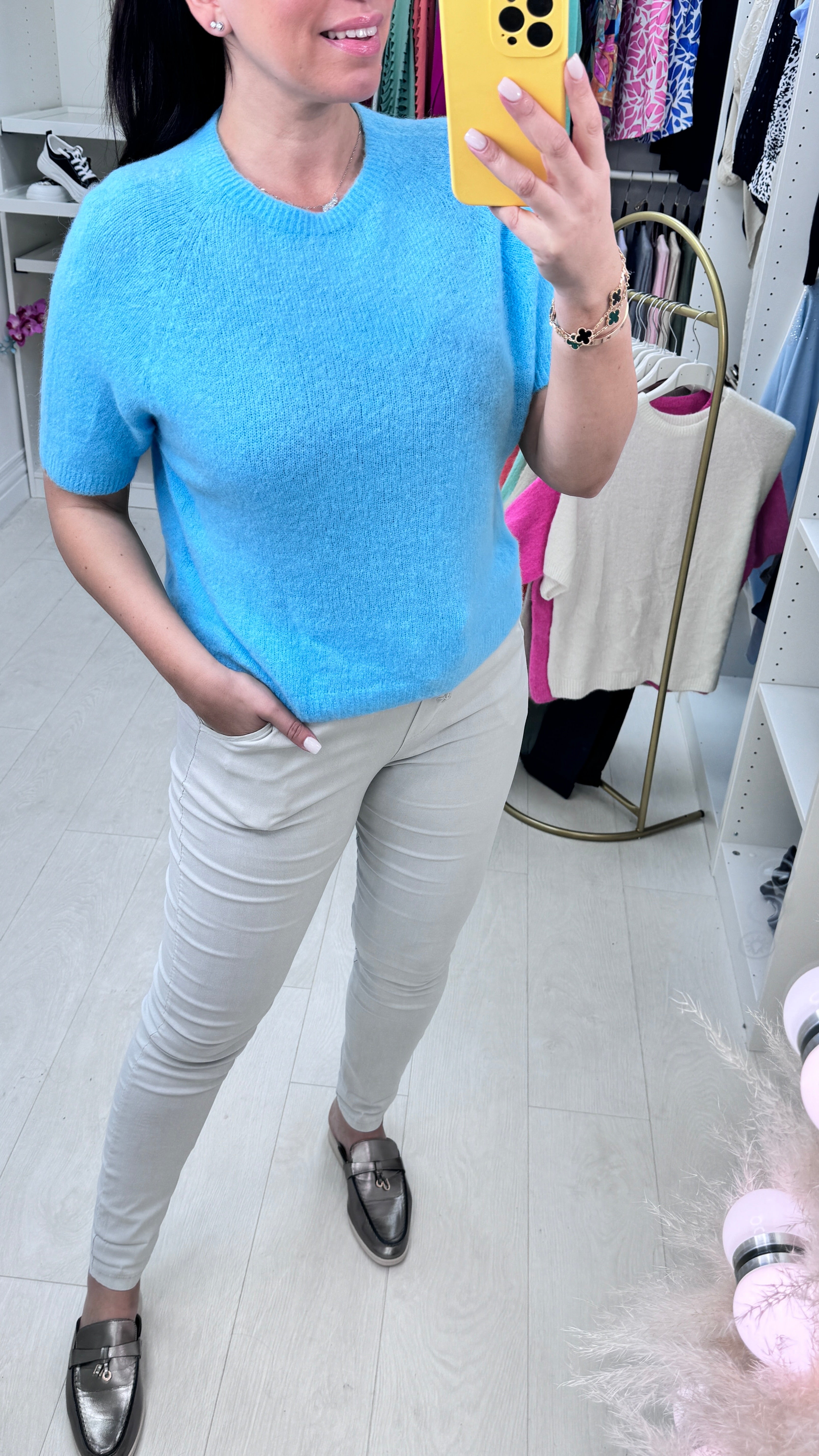 Keisha Short Sleeve Round Neck Jumper