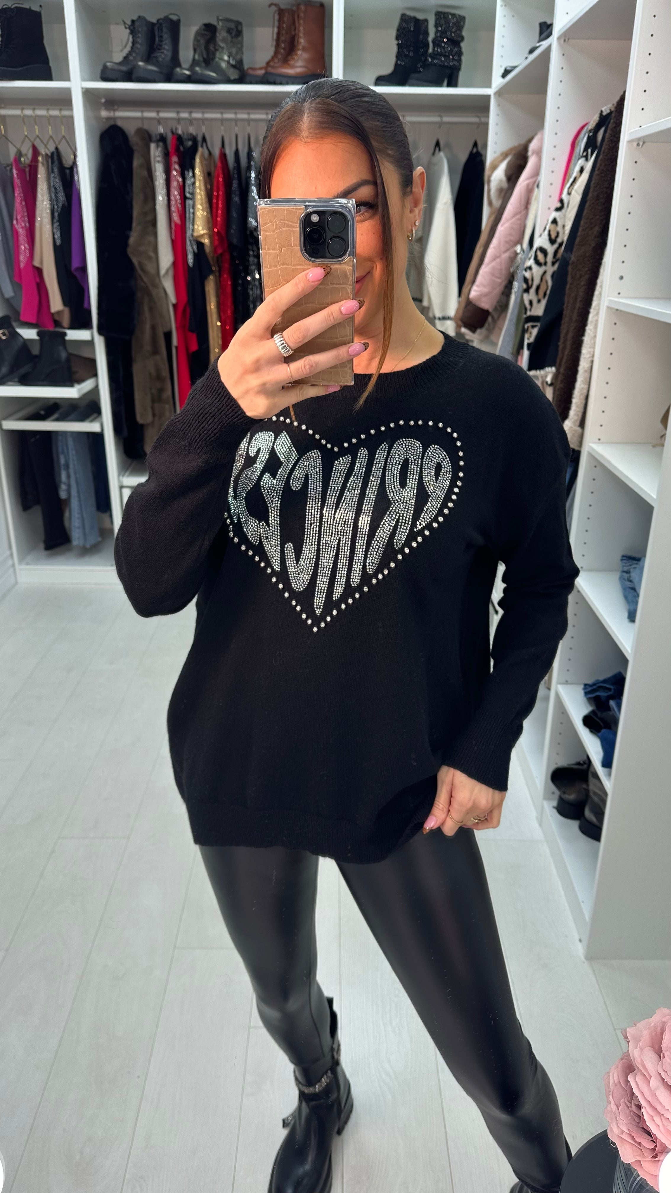 Kyra Gem Stud Princess Heart Jumper