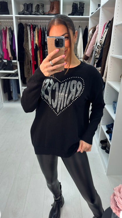 Kyra Gem Stud Princess Heart Jumper