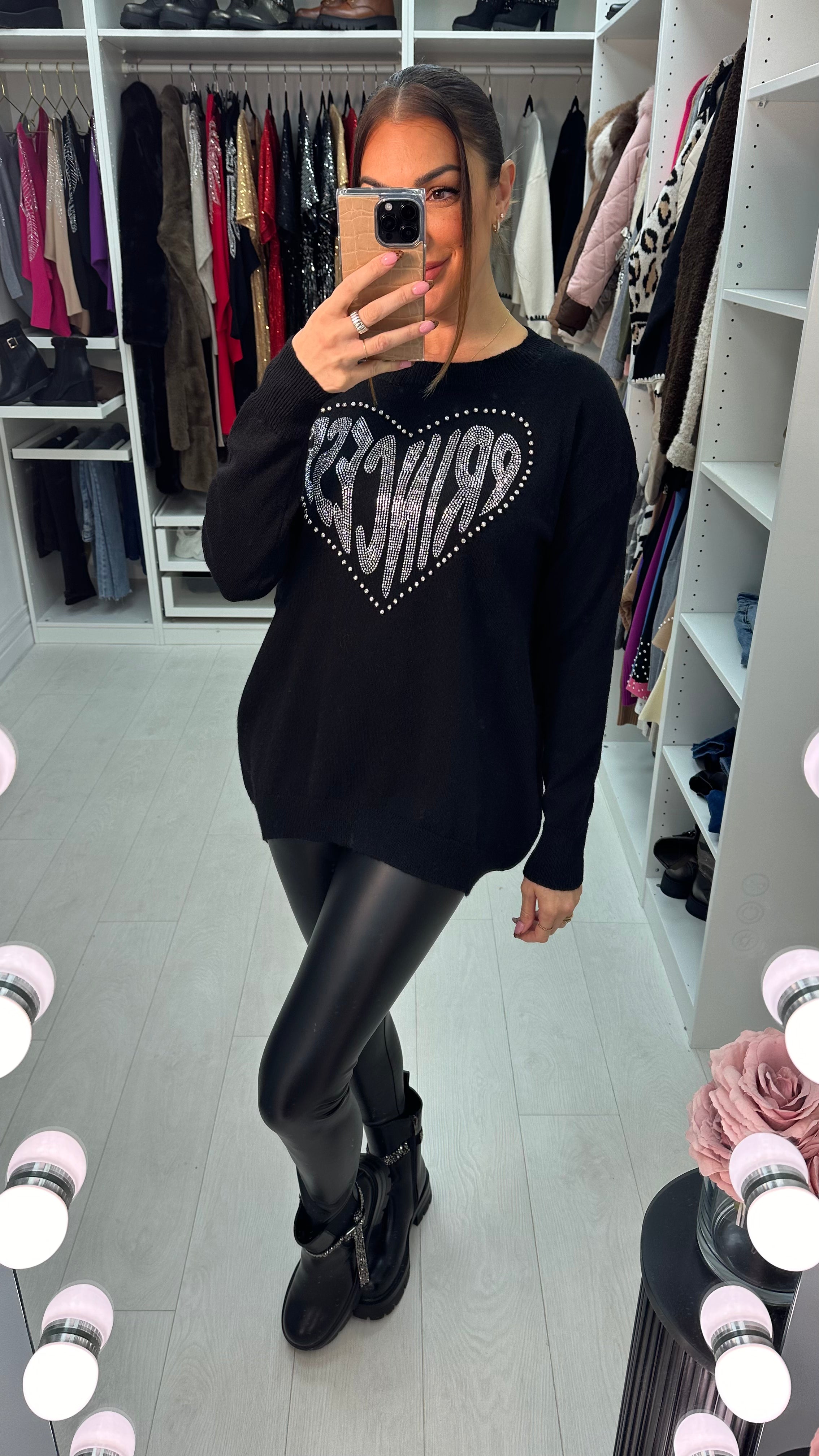 Kyra Gem Stud Princess Heart Jumper