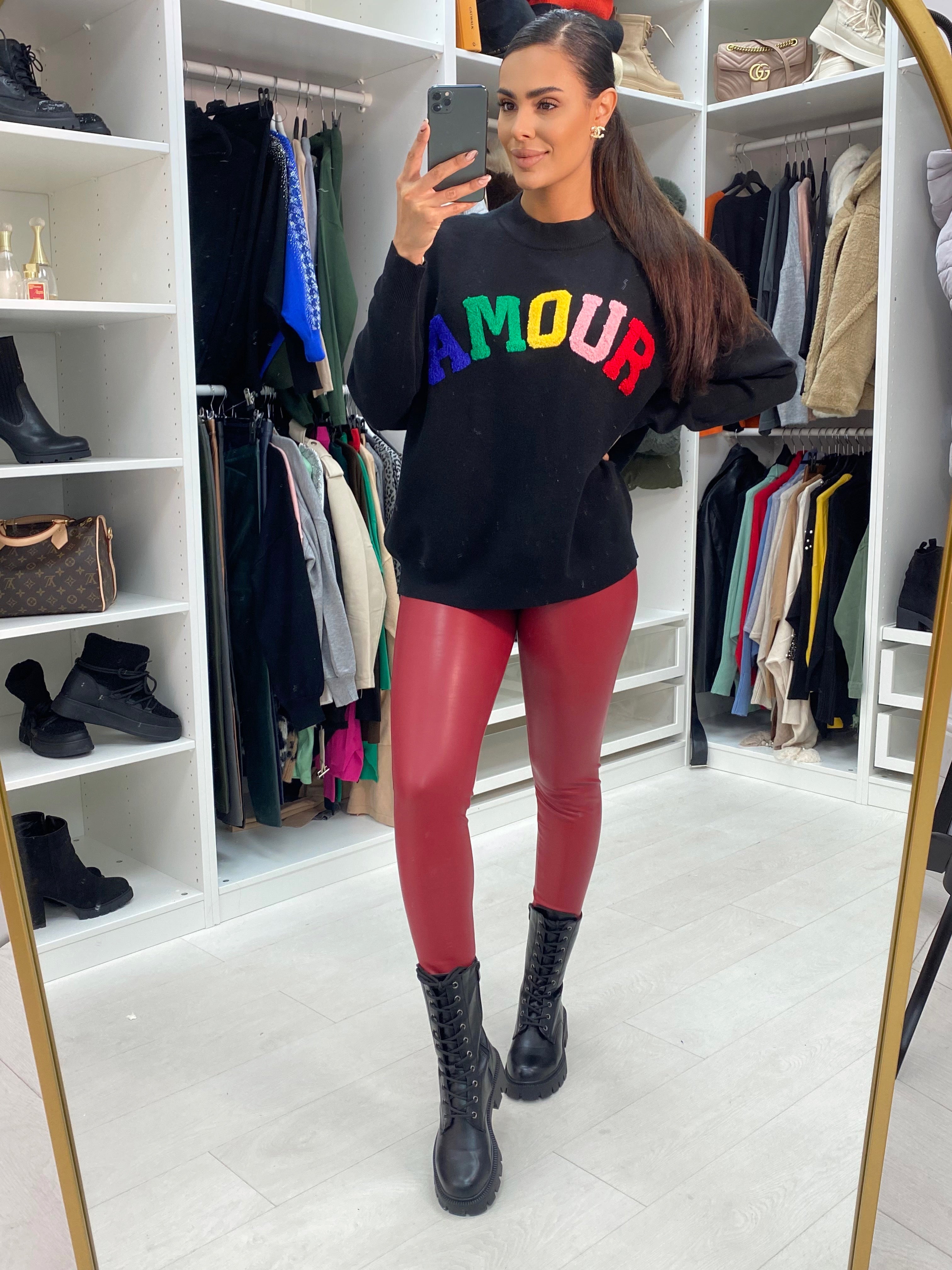 Yanna Amour Slogan Teddy Jumper