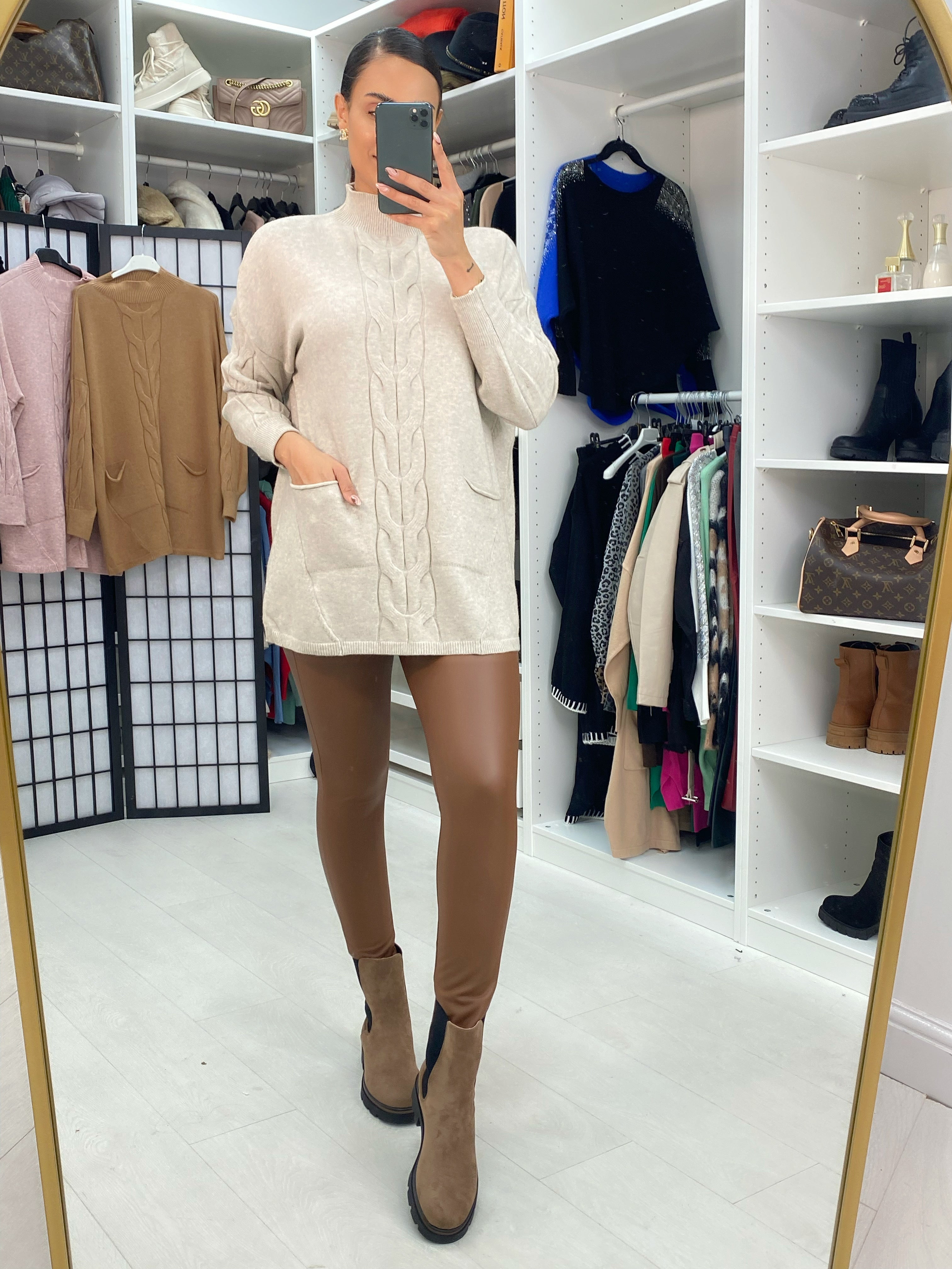 Qadira Cable Knit Design Jumper