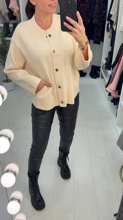 Tessie Plain Popper Closure Cardigan