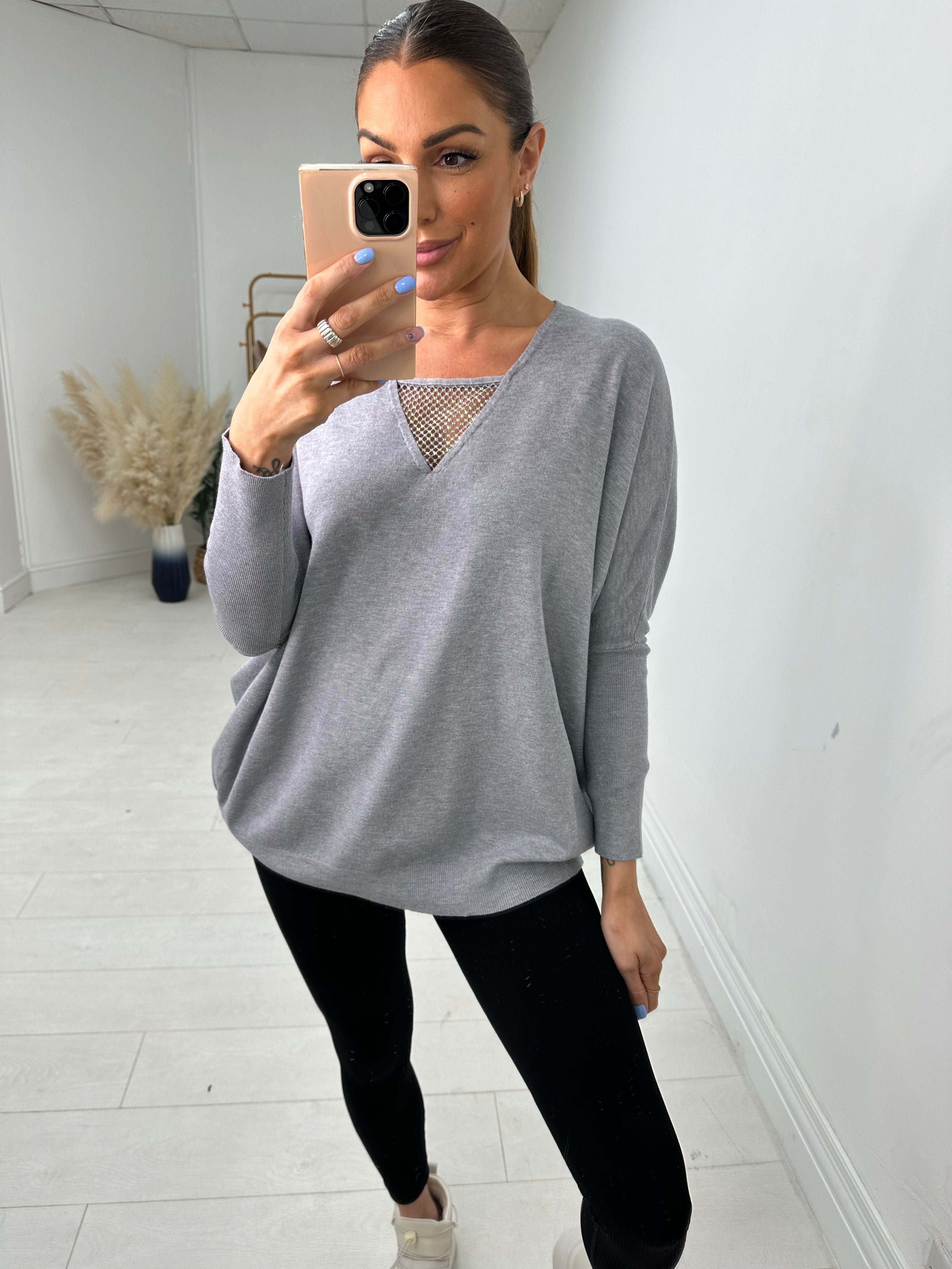 Estelia Diamante Front And Back Detail Jumper