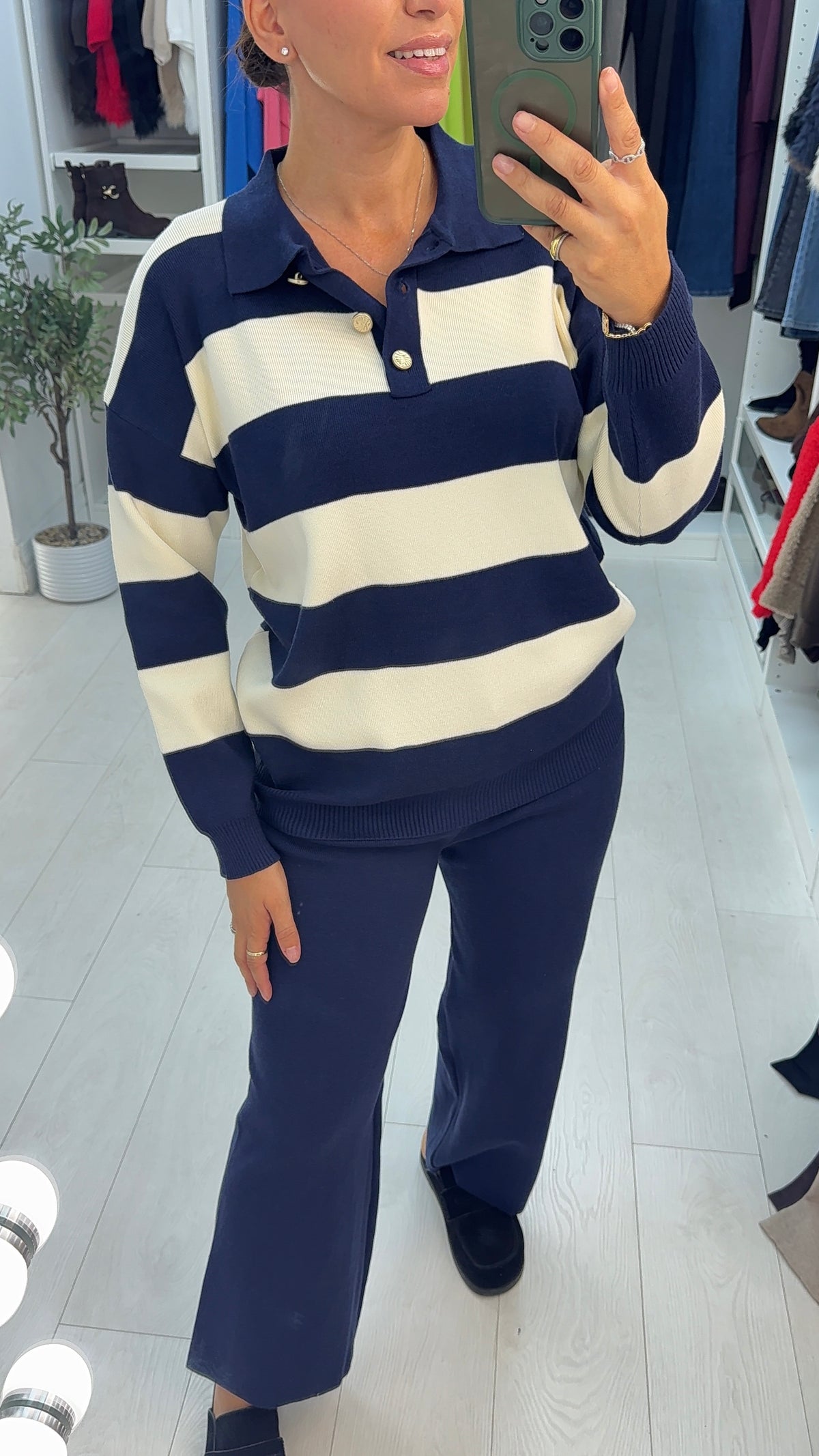 Inara Striped Knit Loungewear Set