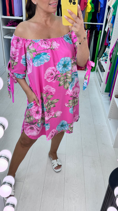 Briella Floral Bardot Dress