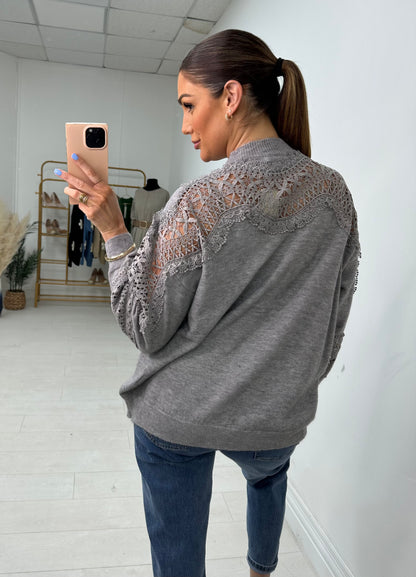 Patricia Crochet Panel Knit Jumper