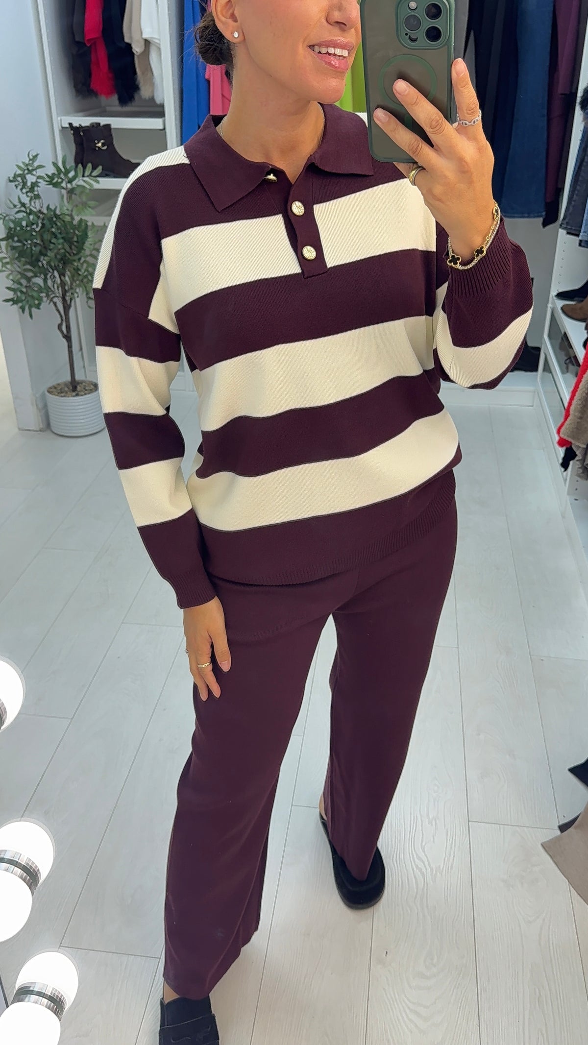 Inara Striped Knit Loungewear Set